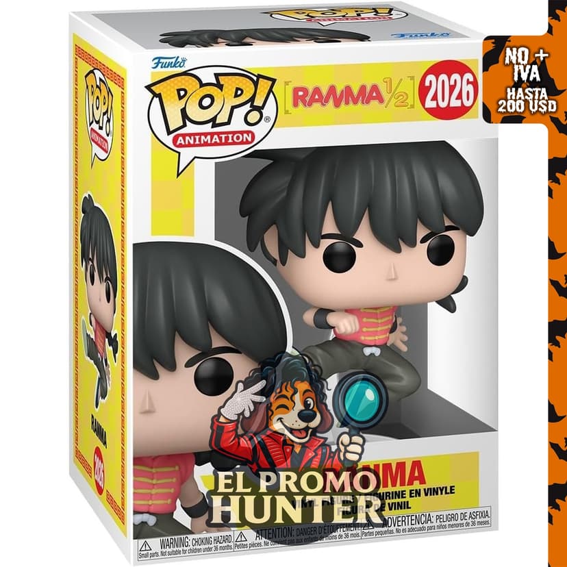 Funko Pop! Animation: Ranma 1/2 - Ranma - Figura de vinilo coleccionable de 1/6.