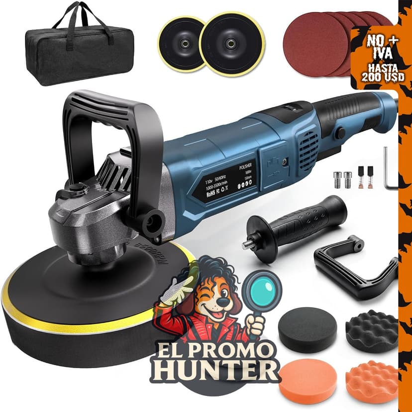 Pulidora de búfer OFISPEED, 1600 W, tampón rotativo para automóvil.