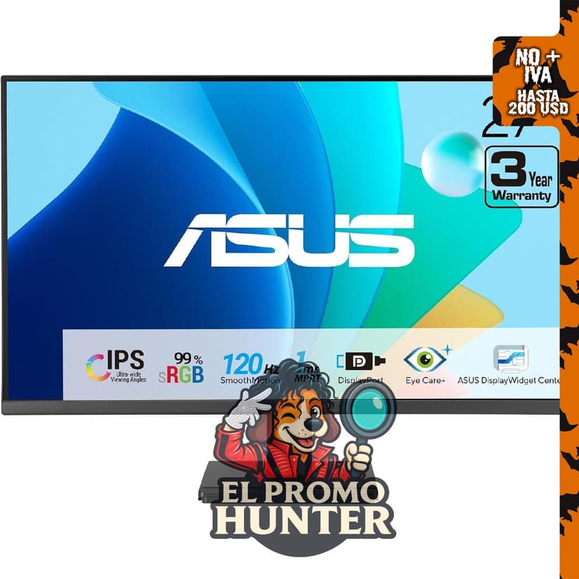 ASUS VA279QG Monitor de 27" (68.6 cm) para juegos con cuidado ocular.