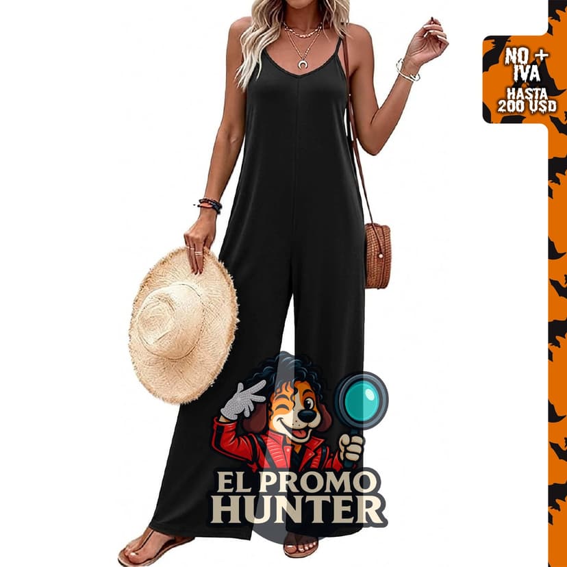 Ekouaer Enterizo de una pieza para mujer, sin mangas, con tirantes delgados y pantalones largos.
