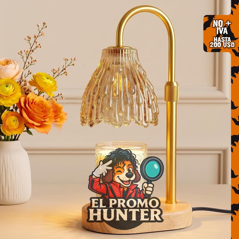 Lámpara de calentador de velas Ruivata, regulable con temporizador.