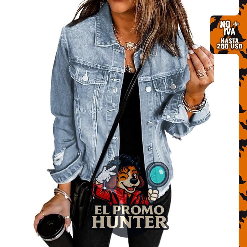 Chaqueta de mezclilla lavada estilo novio para mujer, de manga corta, denim.