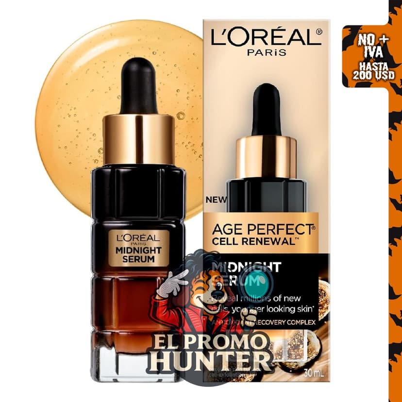 L'Oréal Paris Suero Antienvejecimiento Perfect Midnight, 30 ml.