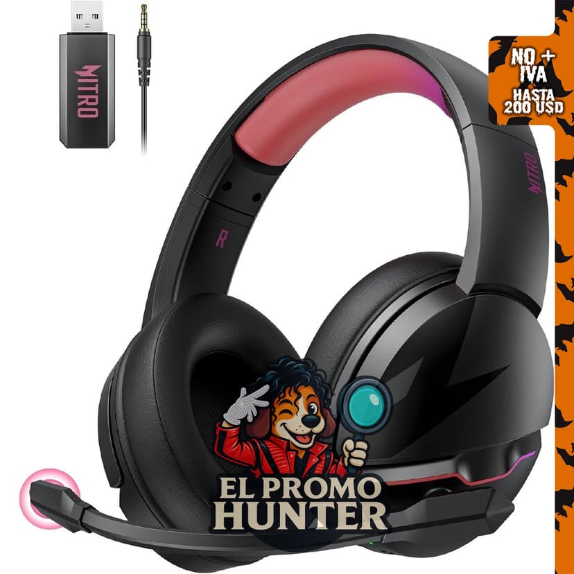 Acer Auriculares inalámbricos para juegos, compatibles con PS5, PS4, PC y Switch, con Bluetooth 5.3 y micrófono de cancelación de ruido.