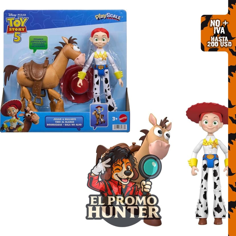 Mattel Disney y Pixar Toy Story 5 Jessie y Bullseye, figuras de acción de la película.