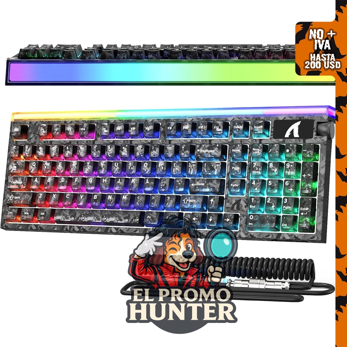 ATTACK SHARK R98 HE Wired RT 8K Teclado mecánico RGB para juegos.