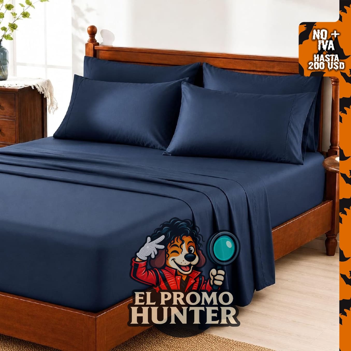 Chaps Juego de sábanas y fundas de almohada tamaño Queen, 6 piezas, bolsillo profundo.