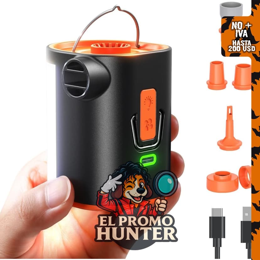 JOYROOM Bomba de aire para inflables con batería de 3600 mAh.
