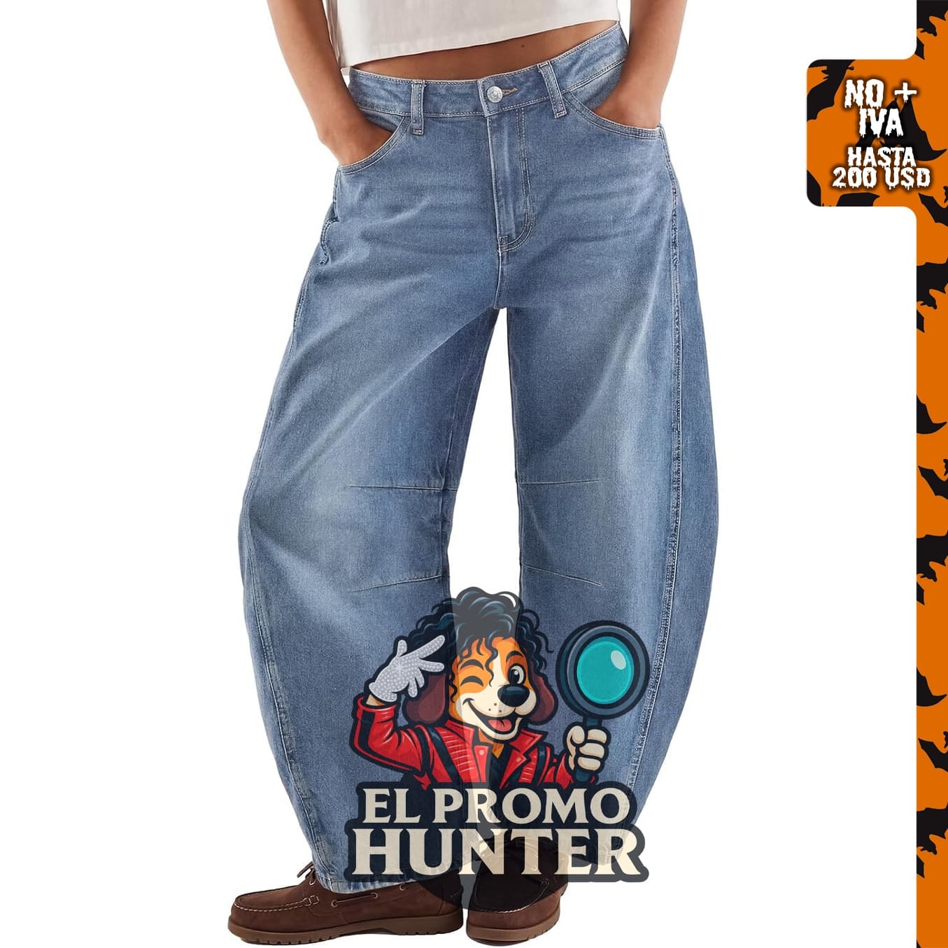 Trendy Queen Jeans de Barril para Mujer, pantalones de mezclilla de pierna ancha y cintura alta.