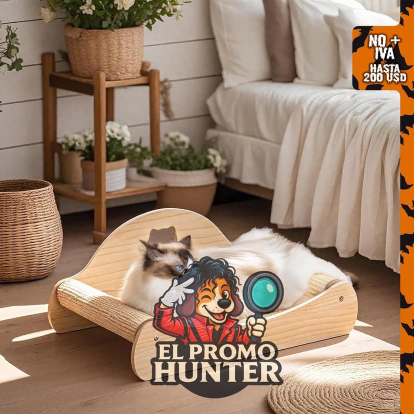 Cama rascador de sisal grande de 23" (58 cm) para gatos de interior.