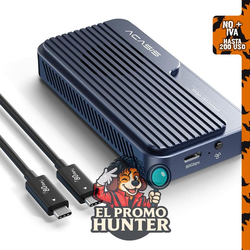 ACASIS Carcasa SSD NVMe M.2, 80 Gbps, compatible con Thunderbolt 5 y USB4.