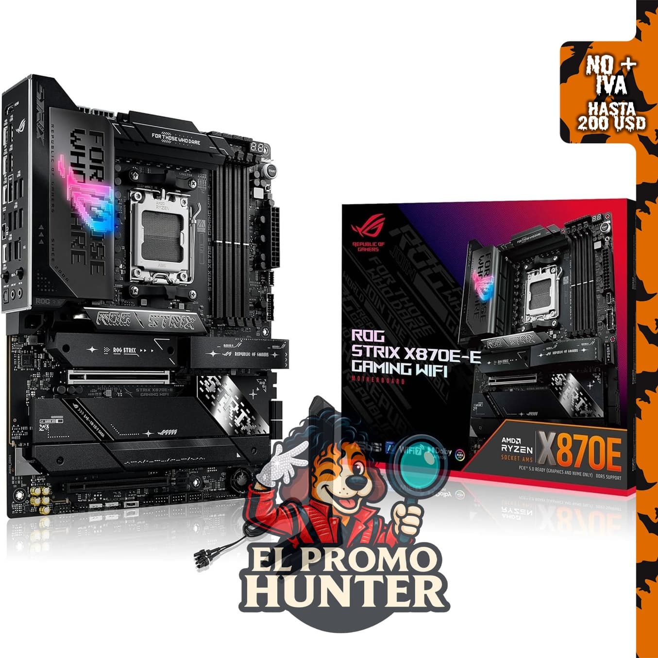 ASUS ROG Strix X870E-E Gaming WiFi AMD AM5 X870 ATX Placa base 18+2+2