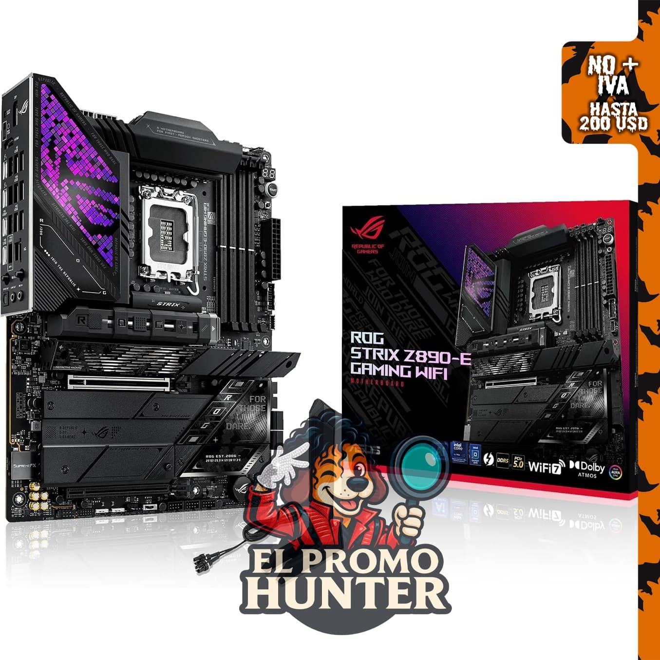 ASUS ROG Strix Z890-E Gaming WiFi, placa base ATX LGA 1851 con soporte para DDR5 y WiFi 7.