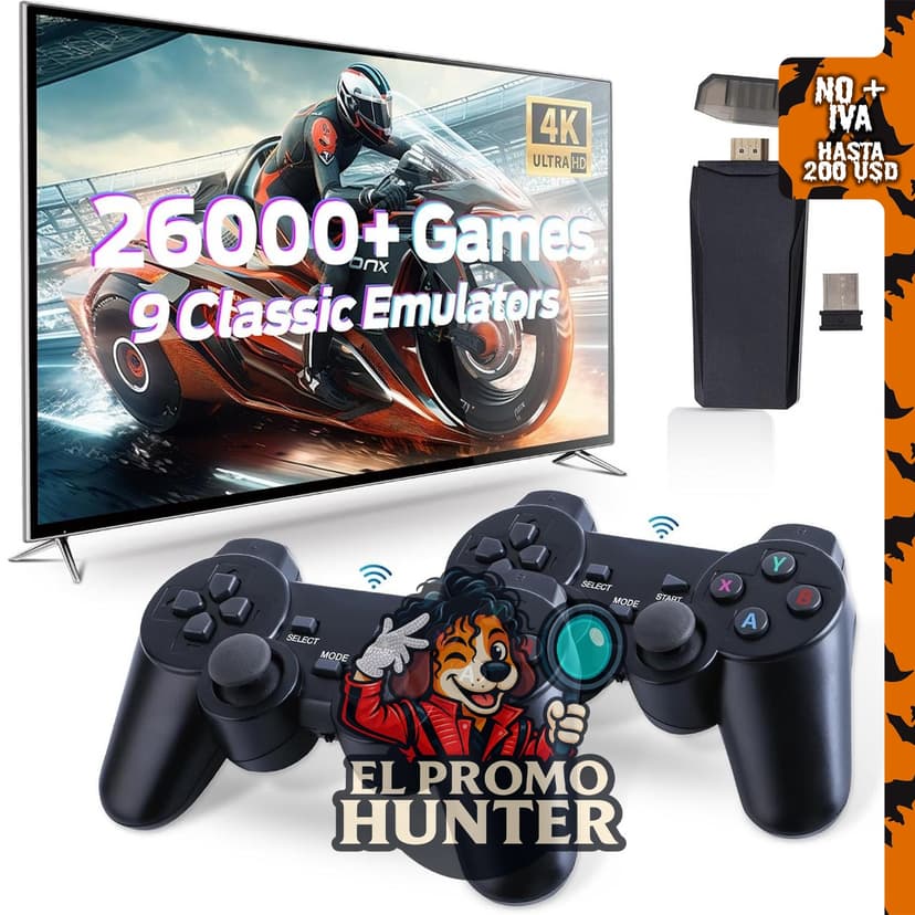 Consola de videojuegos retro MUSBOY, inalámbrica, con más de 26,000 juegos y salida 4K HD.
