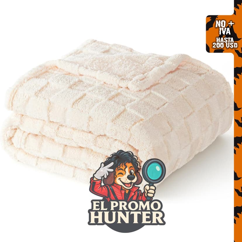 Exclusivo Mezcla Manta de forro polar a cuadros 3D para sofá.