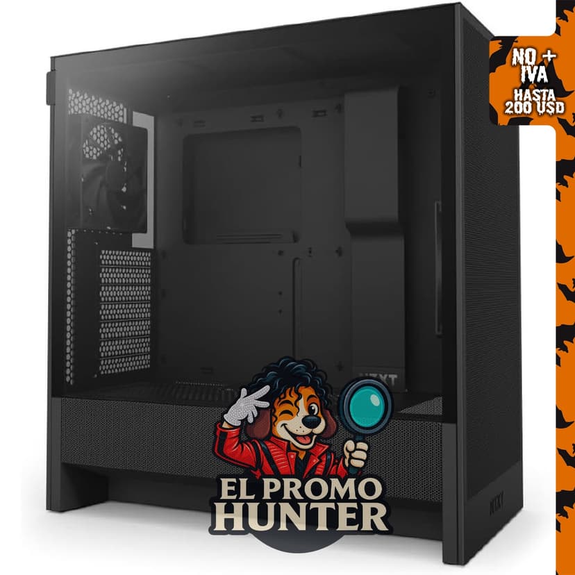 NZXT H5 Flow - Carcasa compacta ATX de media torre para PC, color negro.