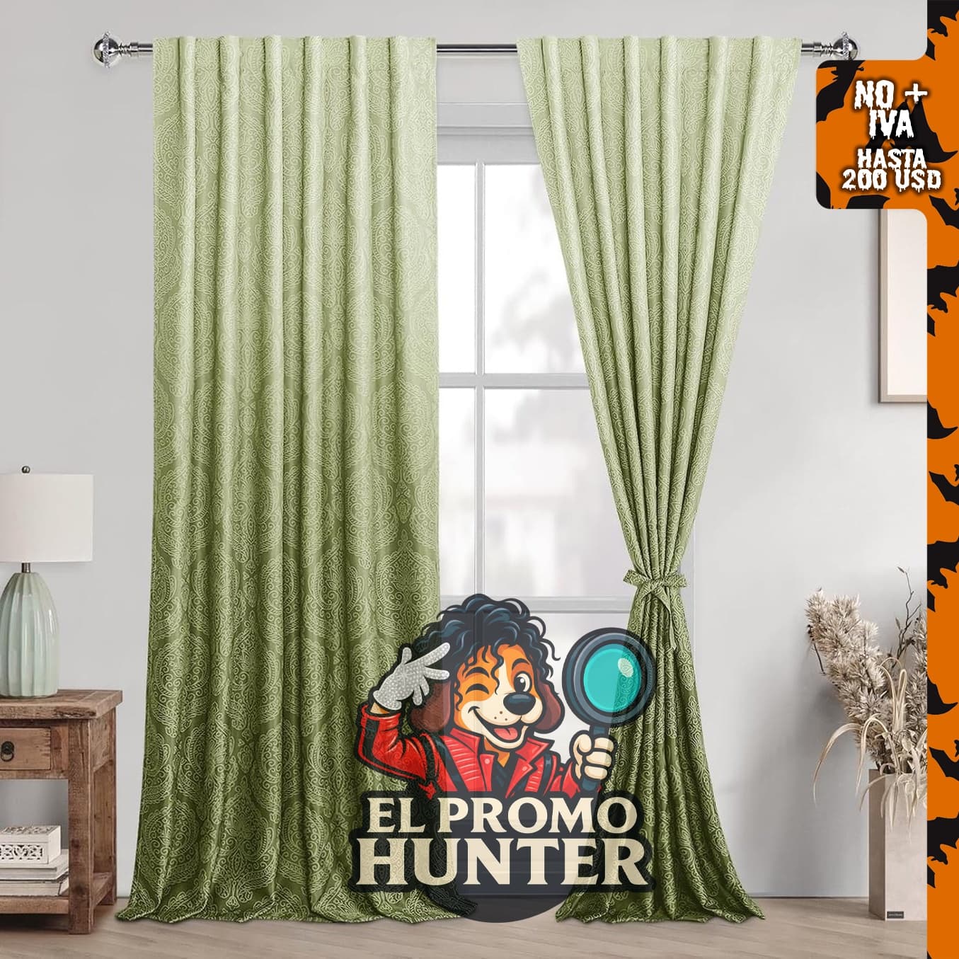 DWCN Cortinas degradadas para dormitorio, diseño de damasco, oscurecen la habitación, aisladas térmicas.