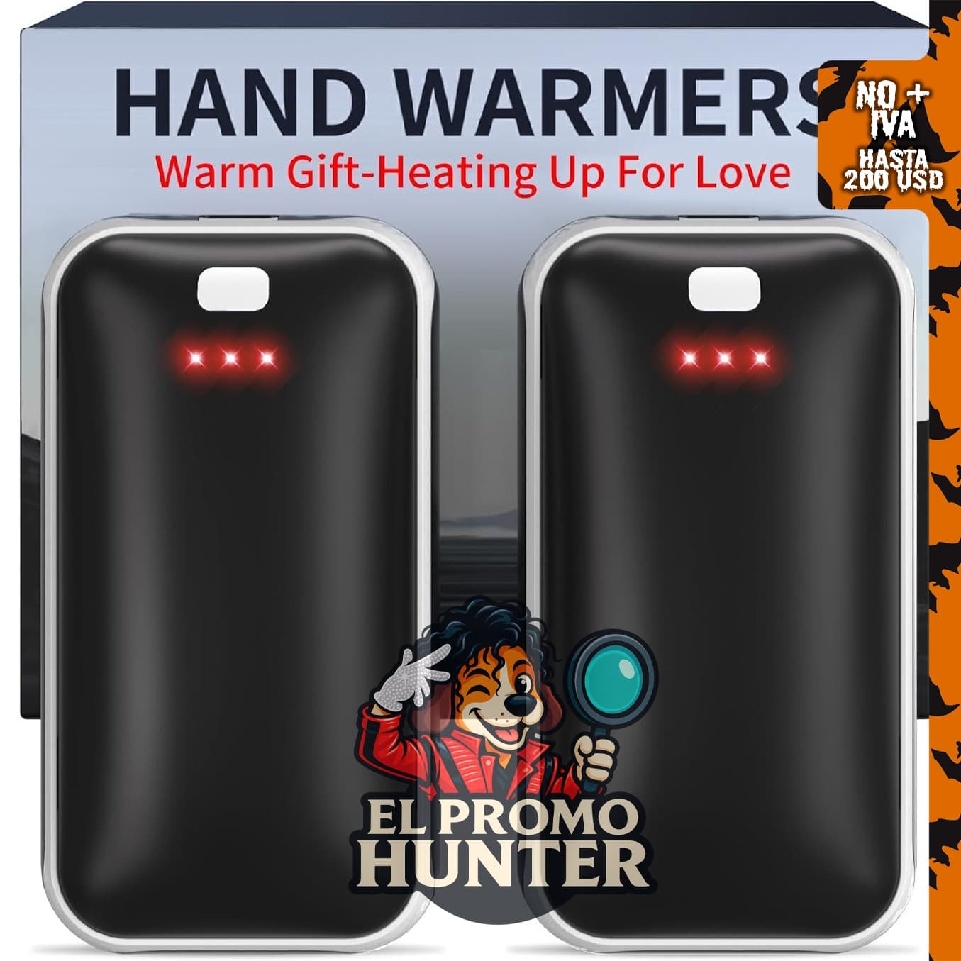 Lerat Hand Warmers Rechargeable 2 Pack, calentadores de manos eléctricos recargables, max 55°C, portátiles.