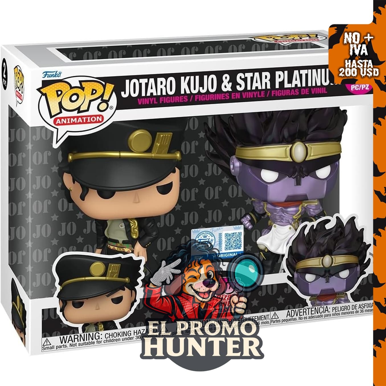 Funko POP! Jotaro & Star Platinum, figura de acción de la serie JoJo's.