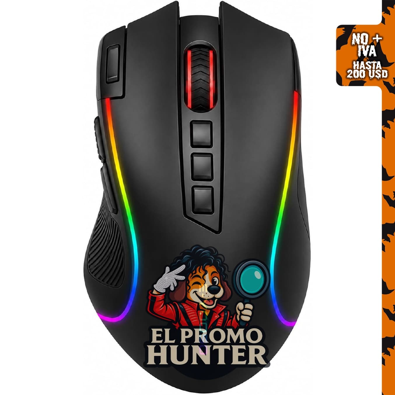 E-YOOSO Ratón inalámbrico para juegos, Bluetooth trimodo, ergonómico, 8000 DPI.