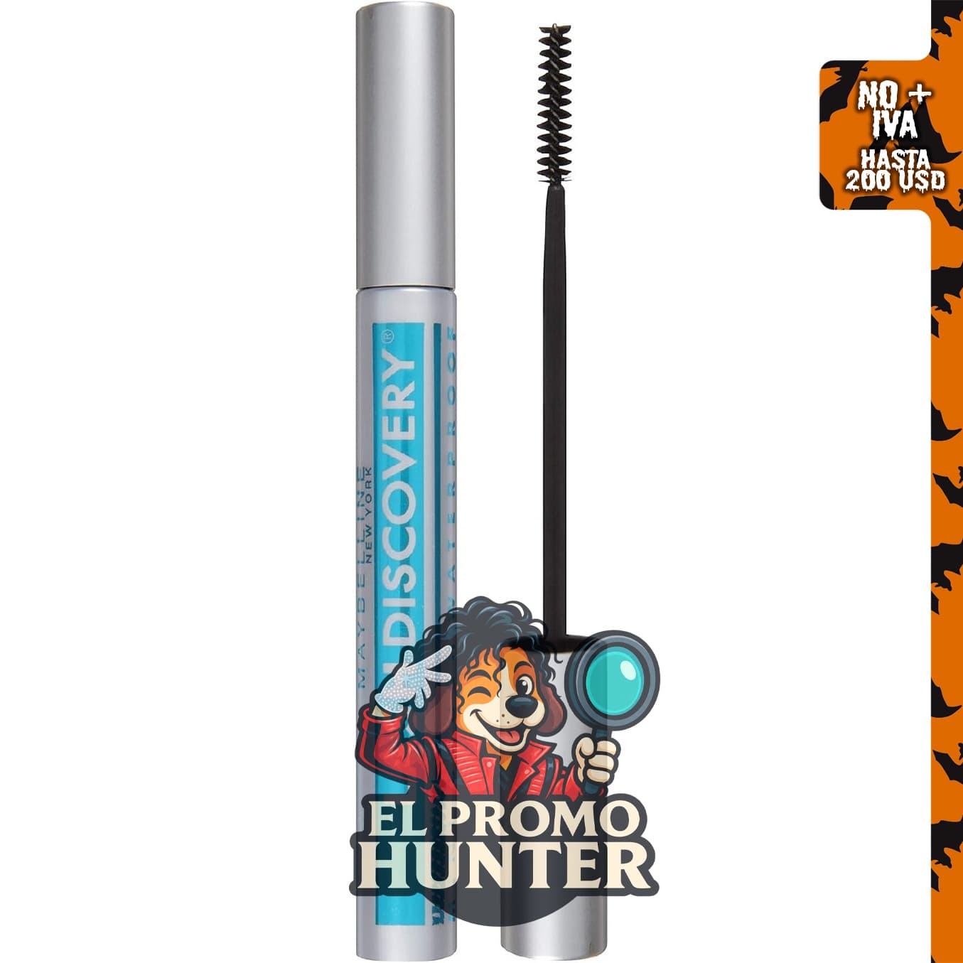 Maybelline New York Lash Discovery, máscara a prueba de agua, color negro, 4.5 g.