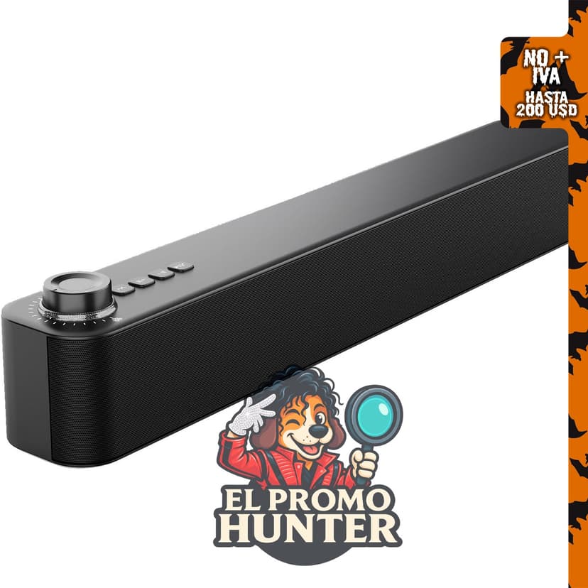 Altavoces de PC de escritorio Auphyra, barra de sonido Bluetooth con batería de 3600 mAh para 20 horas de reproducción.