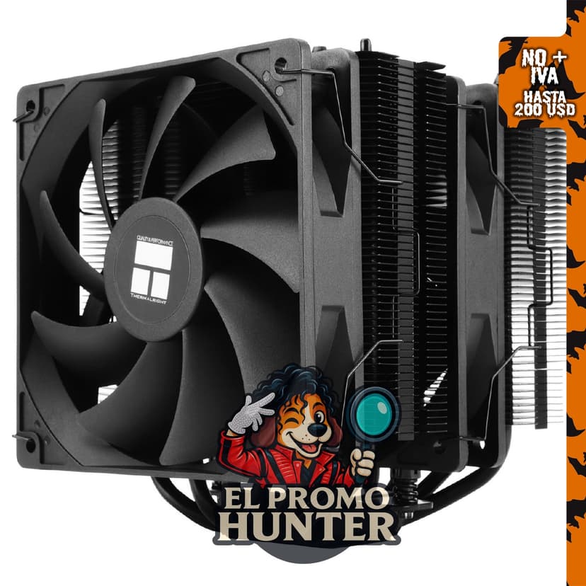 Thermalright Peerless Assassin 120 SE, enfriador de aire negro para CPU con 6 tubos de calor y disipador de calor de torres duales.