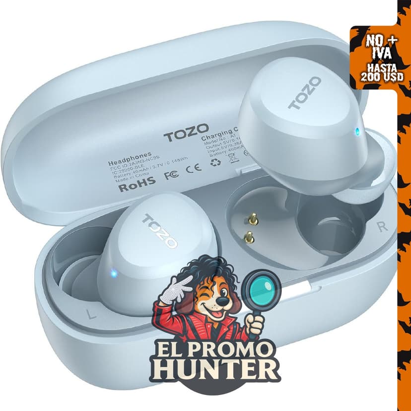 TOZO A1 - Auriculares inalámbricos Bluetooth 5.3 ligeros.