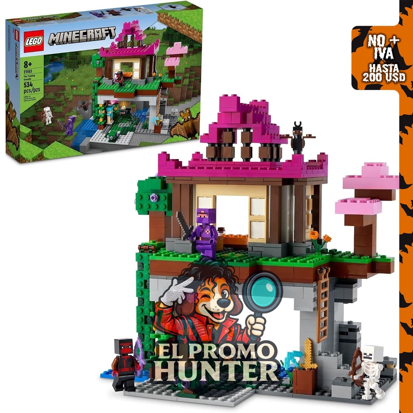 LEGO Minecraft The Training Grounds 21183 - Juego de construcción con figuras de Minecraft.