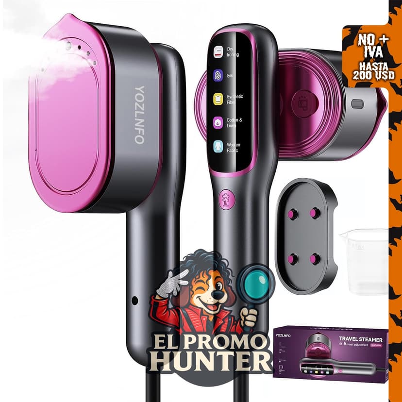 Vaporizador de viaje YOZLNFO, plancha portátil de 110V para ropa.