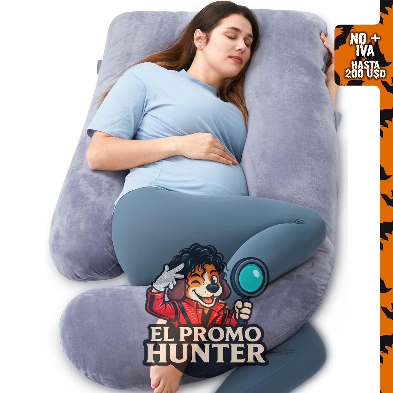 Momcozy Almohada de embarazo para dormir, almohada de maternidad de cuerpo.