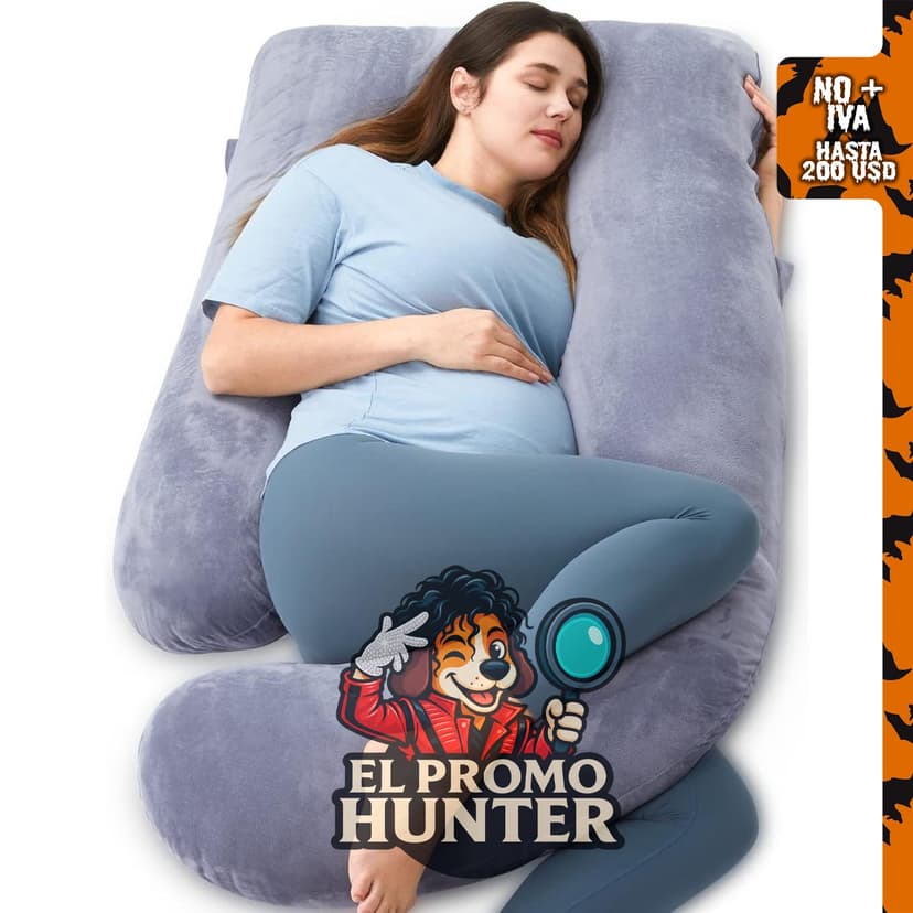 Momcozy Almohada de embarazo para dormir, almohada de maternidad de cuerpo.