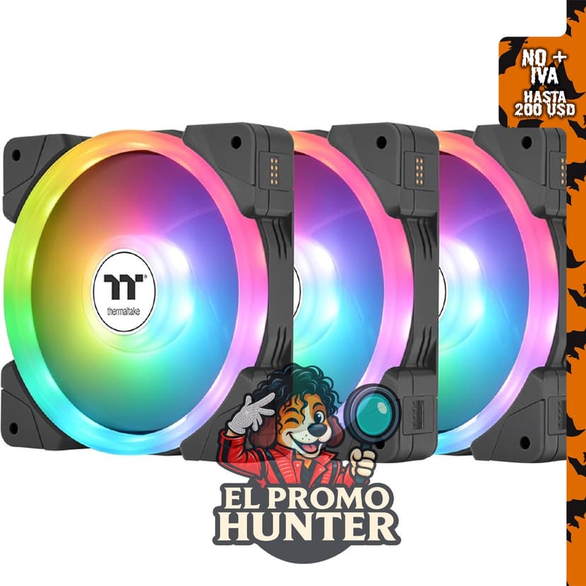 Thermaltake SWAFAN EX 12 ARGB Ventilador de refrigeración para PC, 3 ventiladores, 500 ~ 2000 RPM.