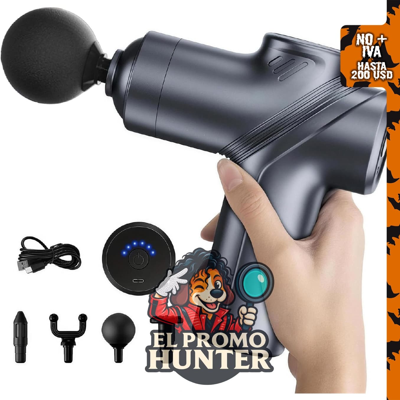 Pistola de masaje de tejido profundo, mini masajeador muscular.