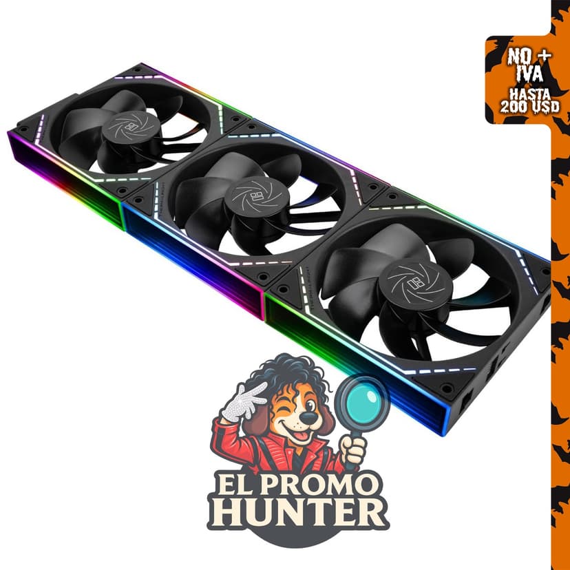 Ventilador de Carcasa Thermalright TL-M12QR X3, refrigeración silenciosa PWM, velocidad de 1500 RPM.