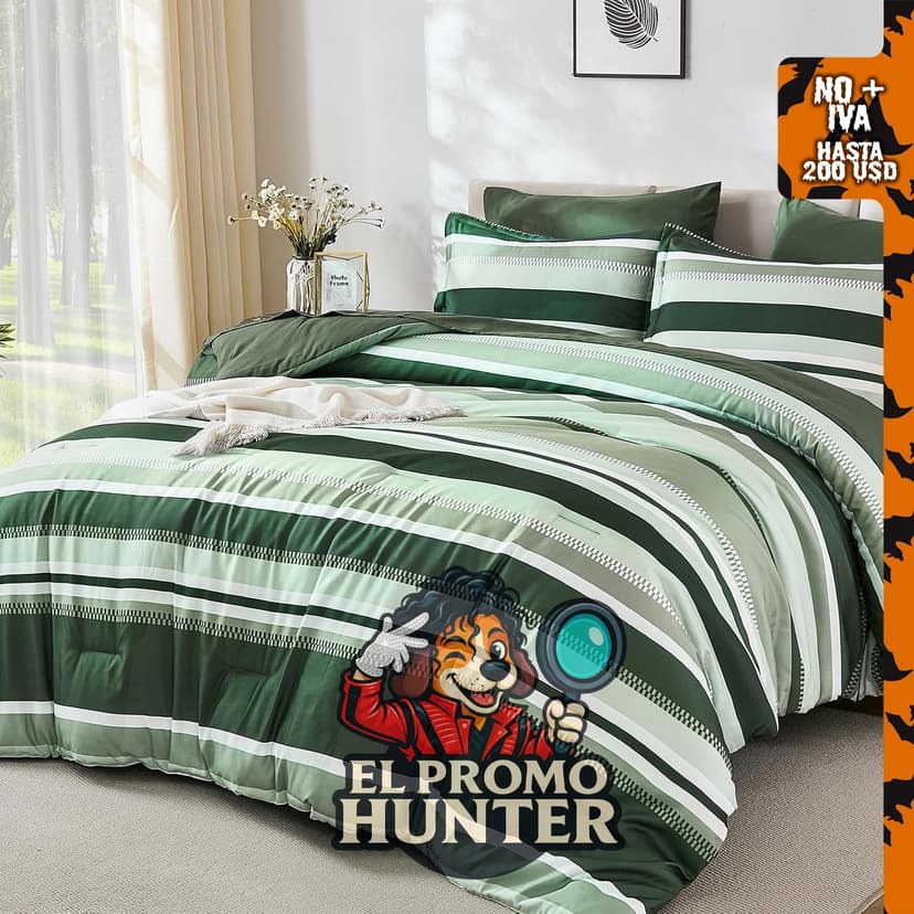 WONGS BEDDING Juego de edredón 01UAB020057G05AD, incluye edredón y fundas de almohada.
