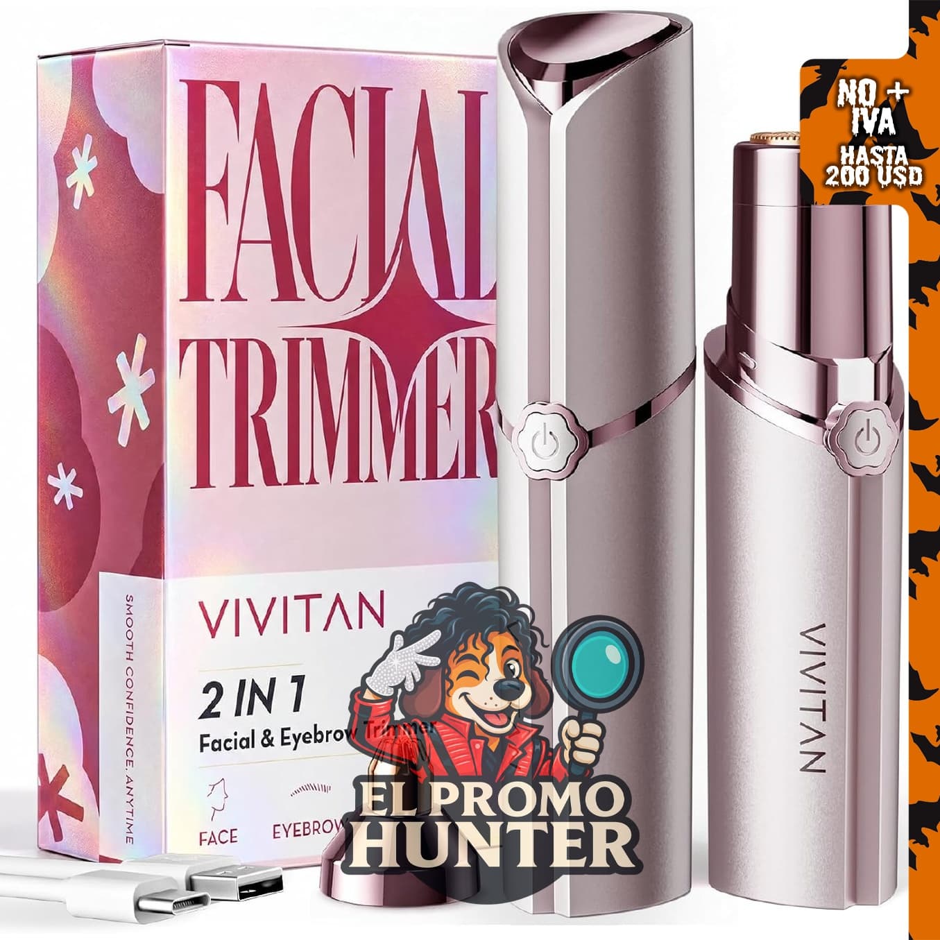 Afeitadora facial para mujeres, diseñada para depilación facial.