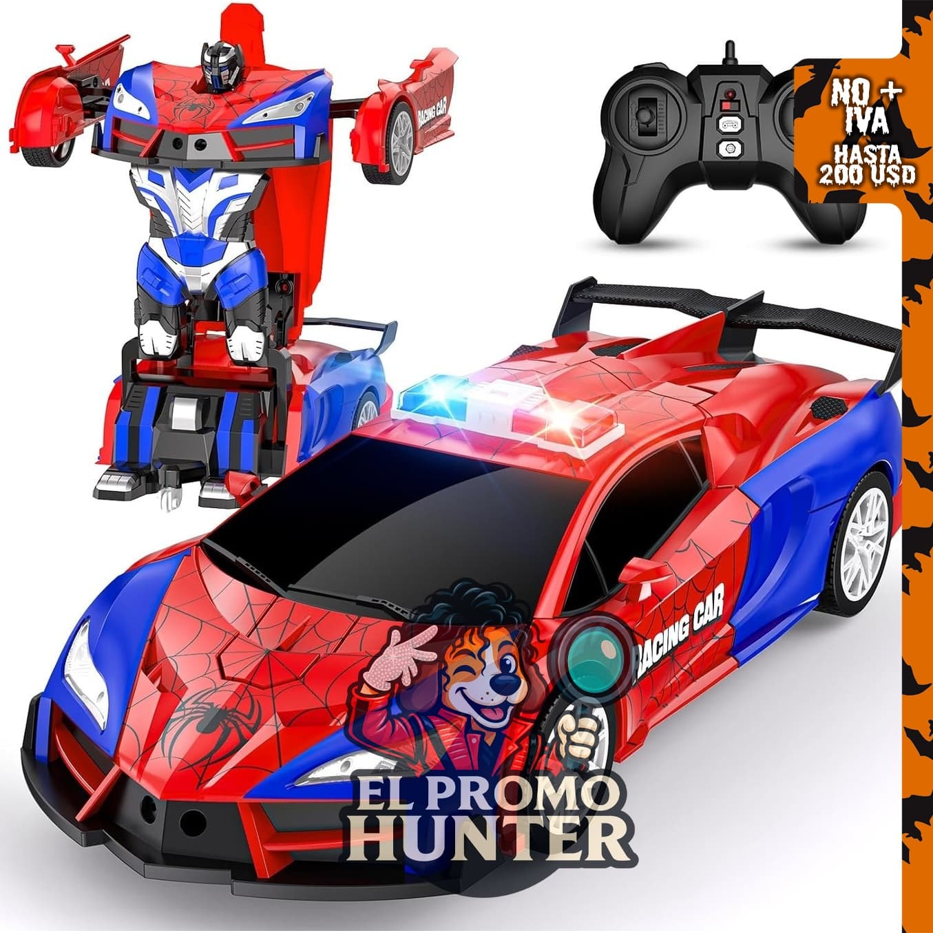 Coche de control remoto, araña que transforma los coches RC.