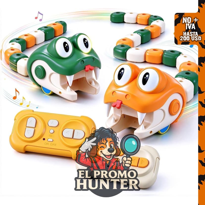 Juego de serpiente de control remoto de 2 piezas con sonidos.