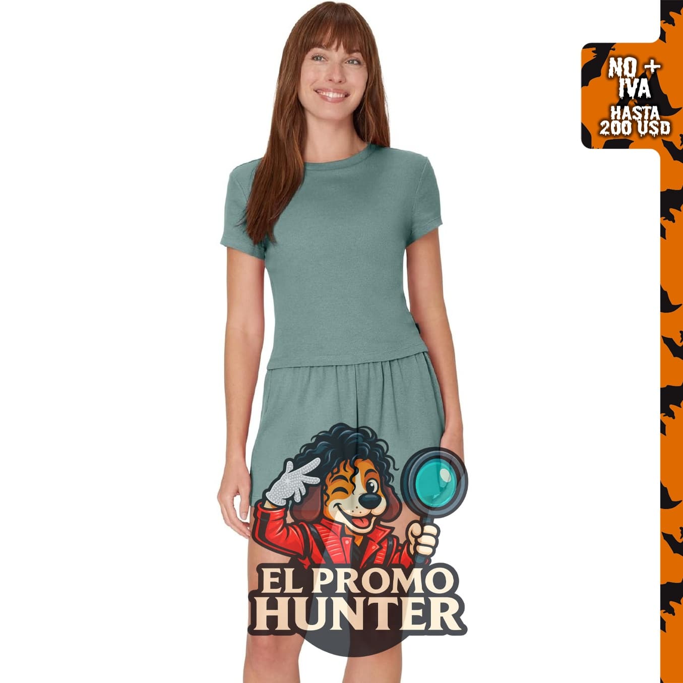 Hanes Originals conjunto de descanso de 2 piezas para mujer, incluye camiseta de muñeca corta y pantalones cortos.