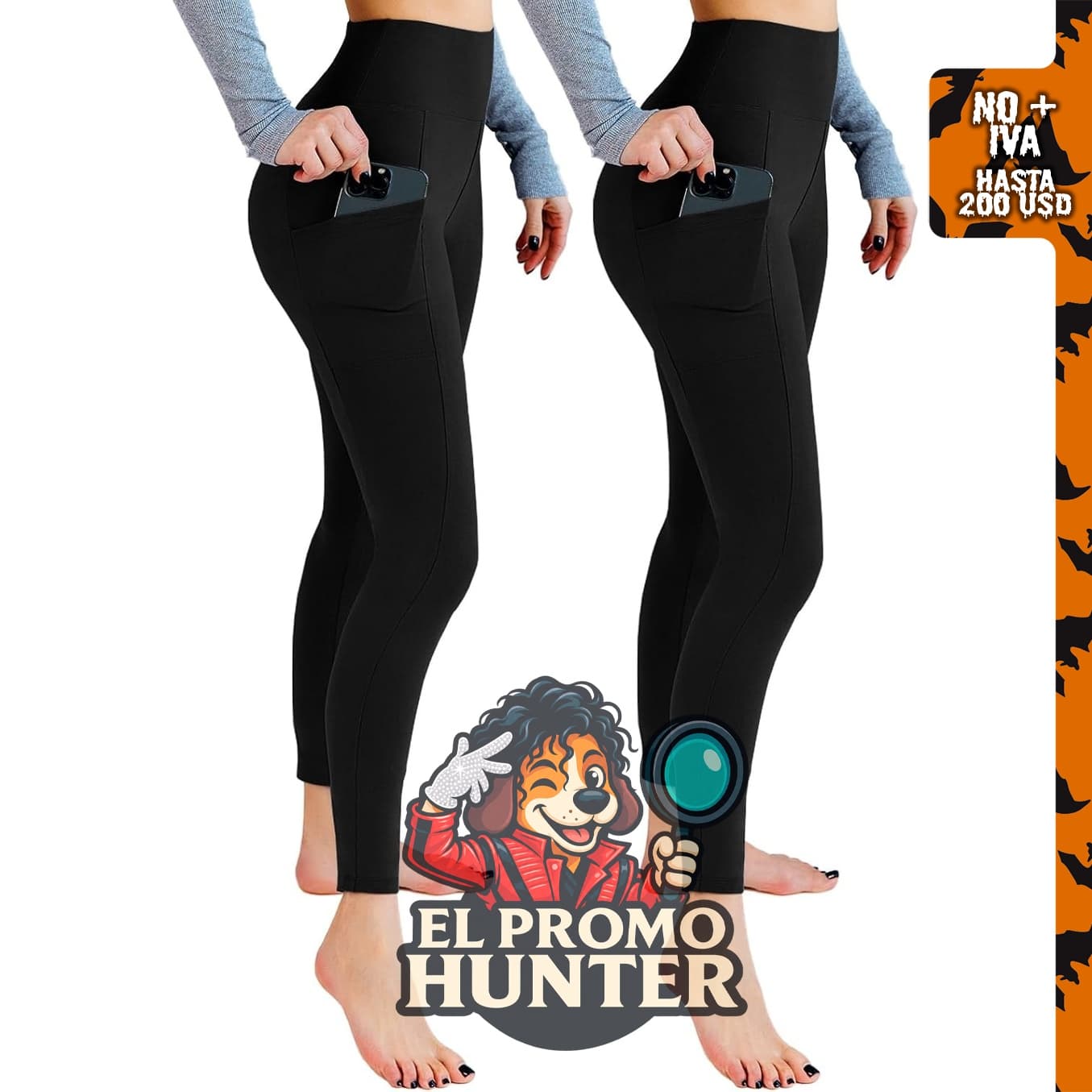 Paquete de 2 leggings suaves de cintura alta con bolsillos para mujer, aptos para yoga y gimnasio.
