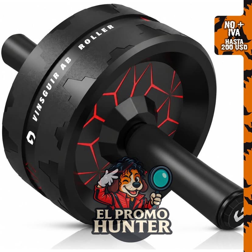 Ab Roller Wheel para entrenamiento de fuerza en casa, incluye set de rodilleras.