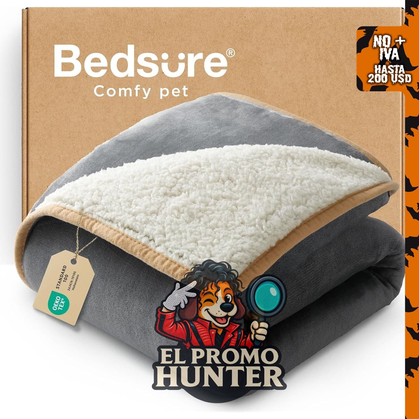 Manta impermeable Bedsure para perros pequeños, suave y cálida.