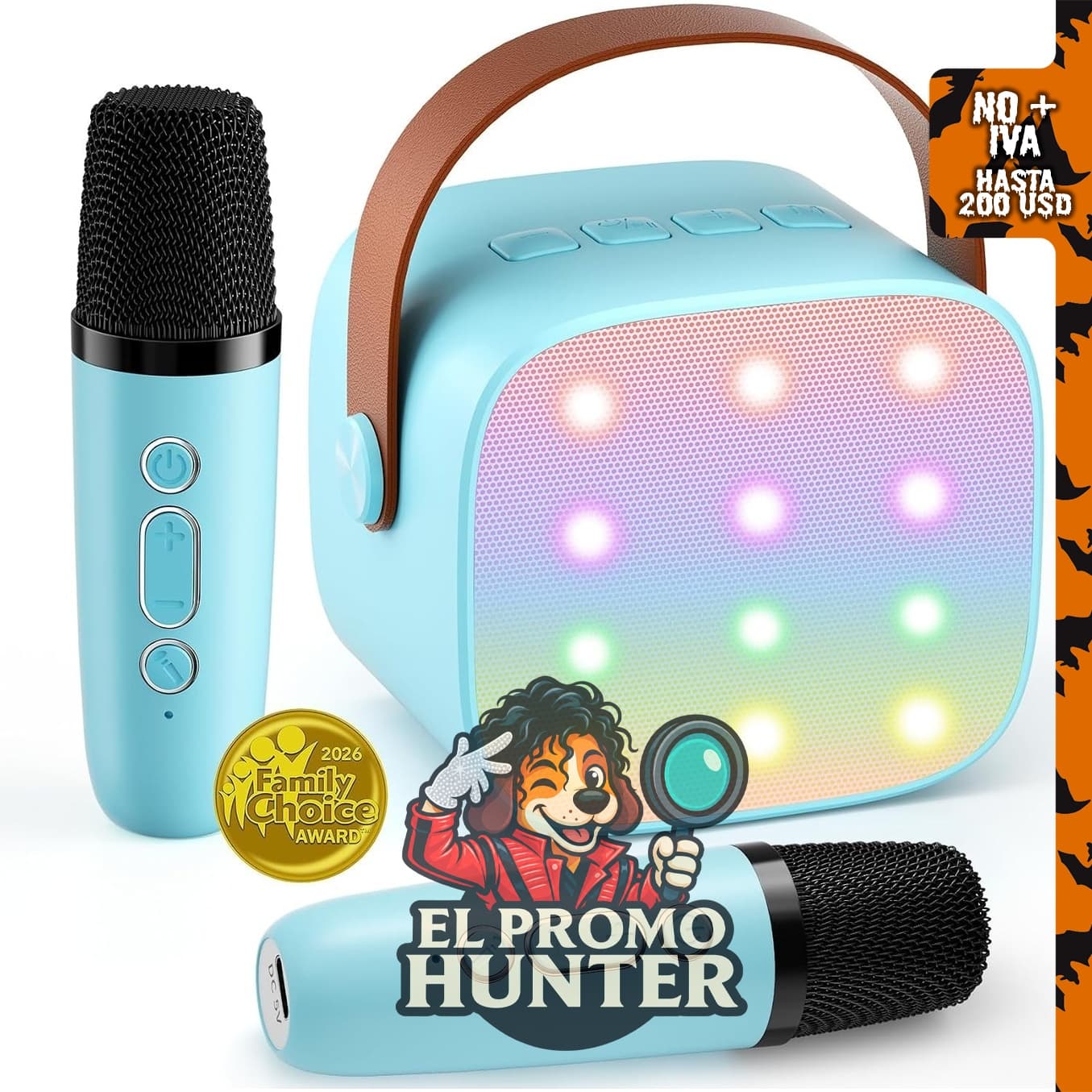 Mini máquina de karaoke 2026 TOP Kids Portable Bluetooth Karaoke Machine, dispositivo portátil para cantar.