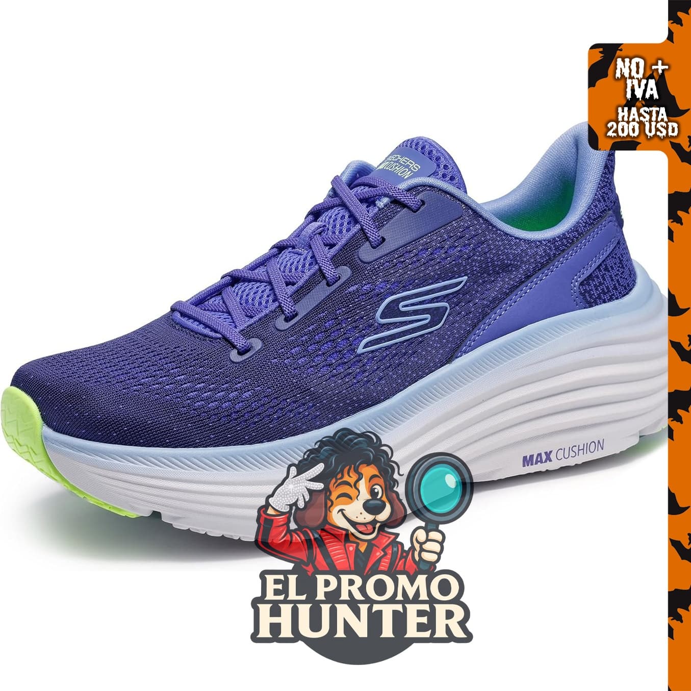 Skechers Max Cushioning Endeavour Kauska para mujer, calzado con diseño de alta amortiguación.