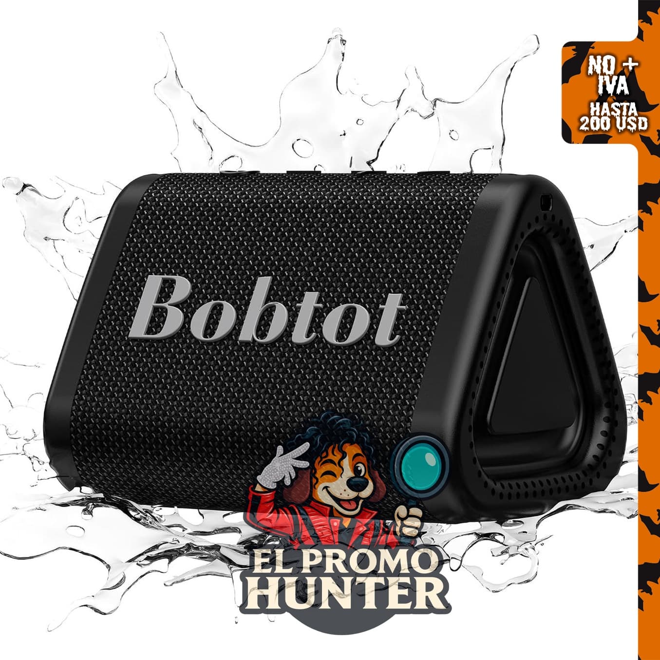 Bobtot Altavoz Bluetooth portátil IPX7, impermeable y con tecnología TWS.