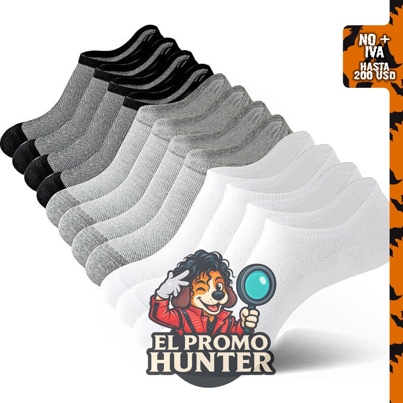 HIGIXCH Calcetines No Show para mujer, invisibles y antideslizantes, 6 pares.