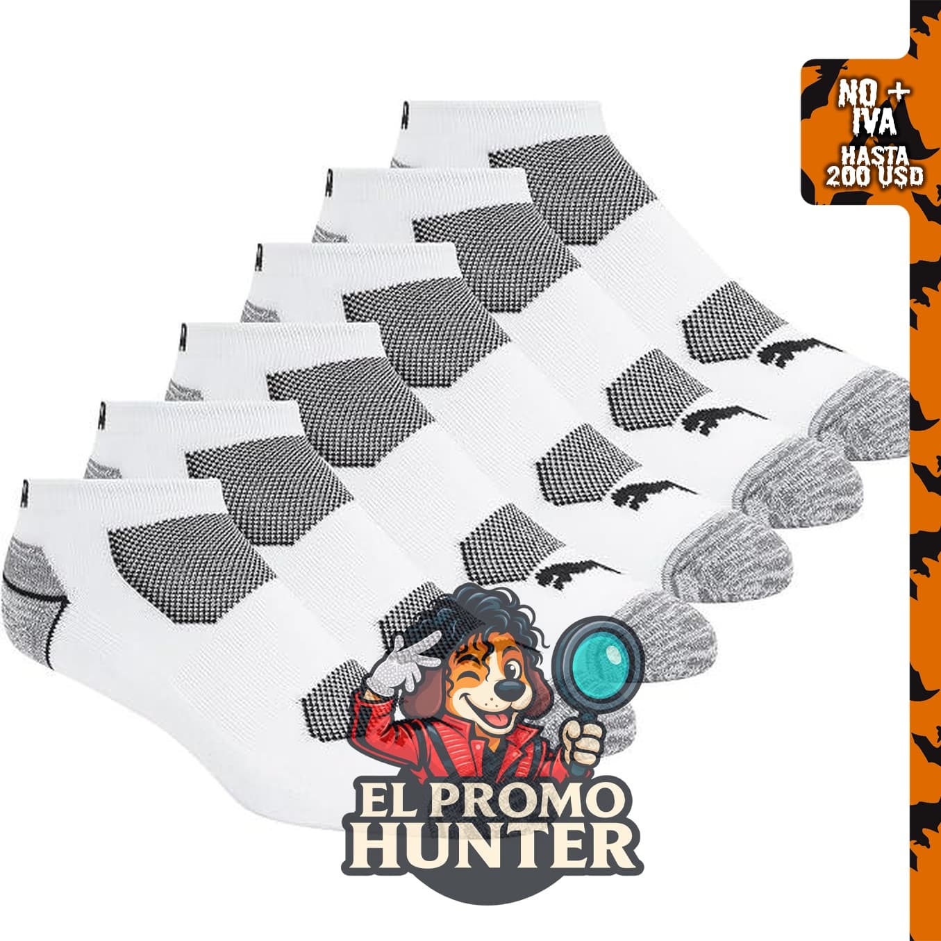 PUMA Men's 6 Pack Low Cut Socks, paquete de seis pares de calcetines cortos para hombre.
