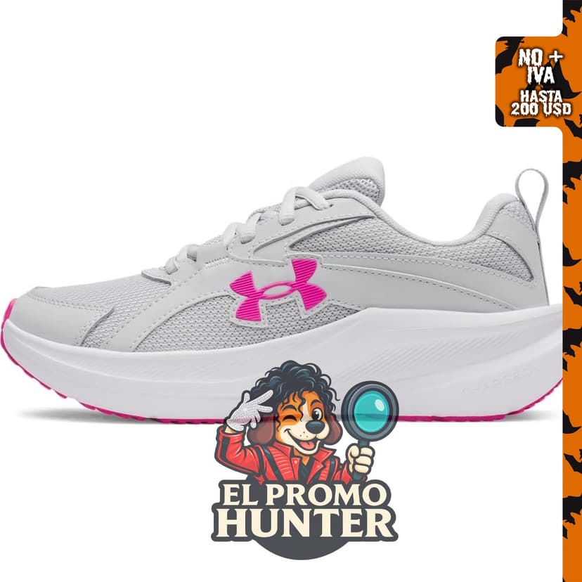 Under Armour Zapatillas Charged Assert 11 para niña, diseñadas para ofrecer soporte y comodidad.