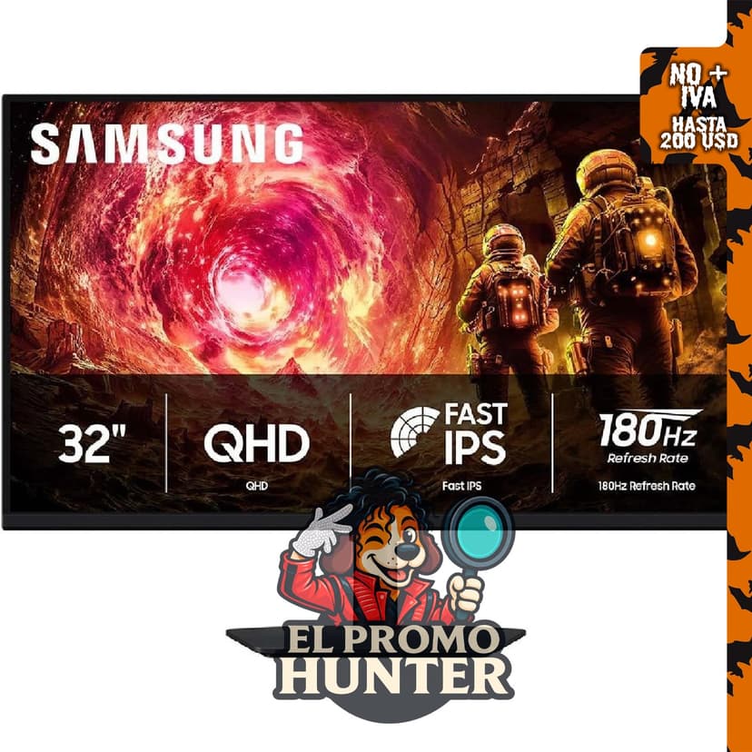 Monitor Samsung Odyssey G5 (G50F) QHD para juegos de 32" (81.3 cm).